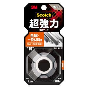 Scotch 超強力 両面テープ 金属・一般材料用 KKD-19R 3M 薄手 屋内 屋外用 幅19mm 長さ1.5m 厚み0.6mm M6｜e-daiku