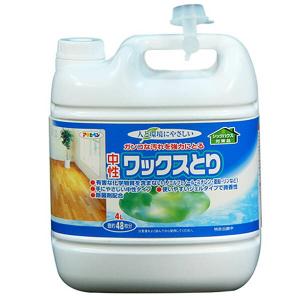 まとめ買い 4個入 床用ワックス 人と環境にやさしい中性ワックスとり 4L アサヒペン｜e-daiku