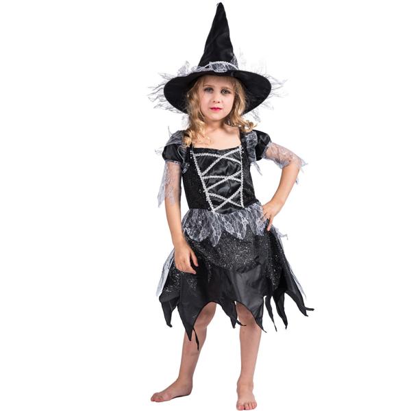 子供ハロウィン衣装子供 女の子 ドレス  女巫 メルヘンウィッチ まじょ 魔女 ウィッチガール キッ...