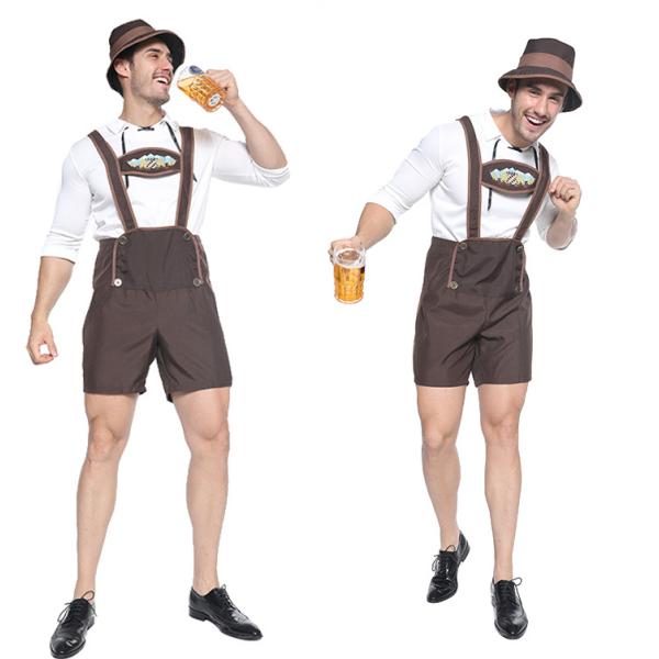 M〜XL Men's  ビール祭り ハロウィン 衣装 農場  男性用 メンズ用  ハロウィーン 王様...