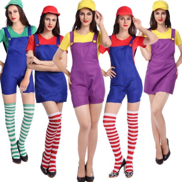 コスプレ マリオ ルイージ レディース ハロウィン 仮装 コスチューム 制服 クリスマス イベント ...