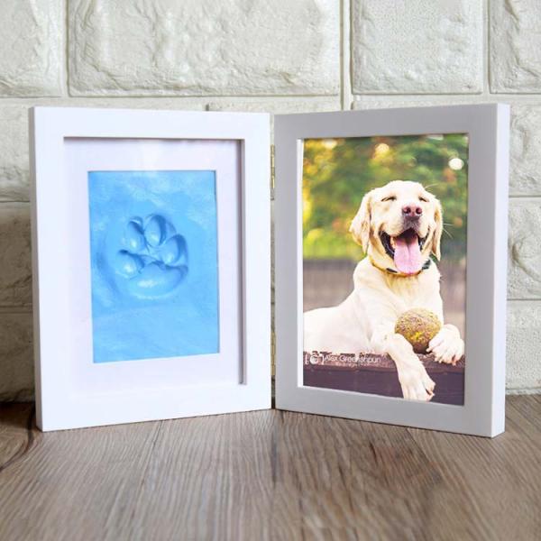 【送料無料】赤ちゃん 写真立て ベビー プリント デスク フォトフレーム デスクフレーム / 手形 ...