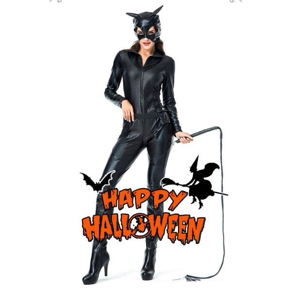 S-XL大人用 ハロウィン衣装 女性用 キャットウーマン 黒猫 キャッツ フェアリー ハロウィン 衣...