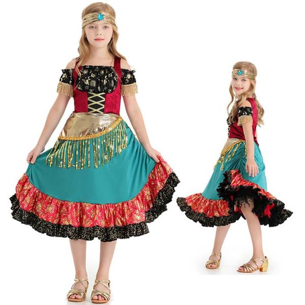 送料無料 ハロウィン衣装 子供用 ジプシー ジプシーダンス 男の子 女の子 KIDS キッズ ハロウ...