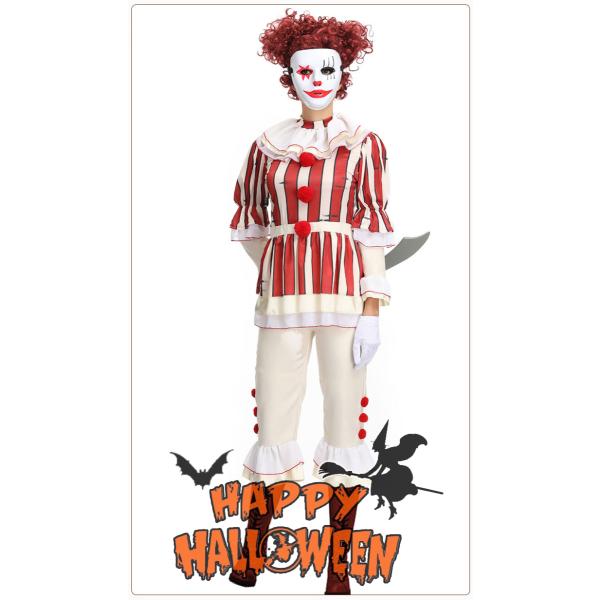 M〜XLハロウィン衣装 大人用 女性用 サーカスのピエロ コスプレ  滑稽  コスチューム  サーカ...