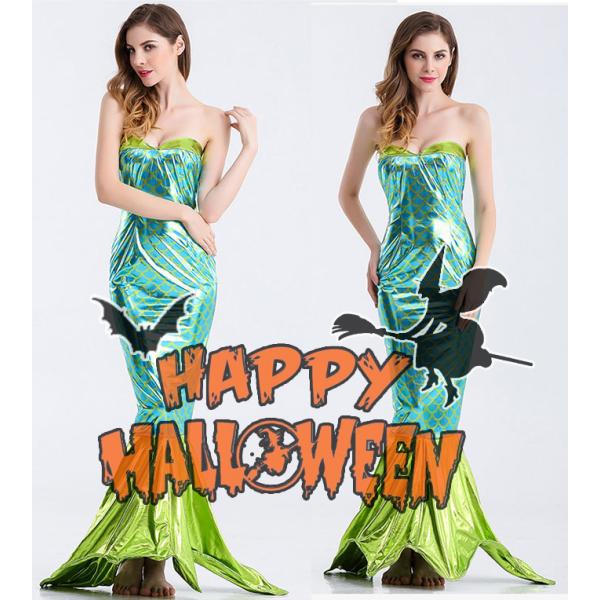 S-XXL大人用 ハロウィン衣装 女性用 マーメイド マーマン にんぎょ 人魚姫 人魚 ハロウィン ...