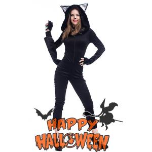 M-XL大人用 ハロウィン衣装 女性用 キャットウーマン 黒猫 キャッツ フェアリー ハロウィン 衣...
