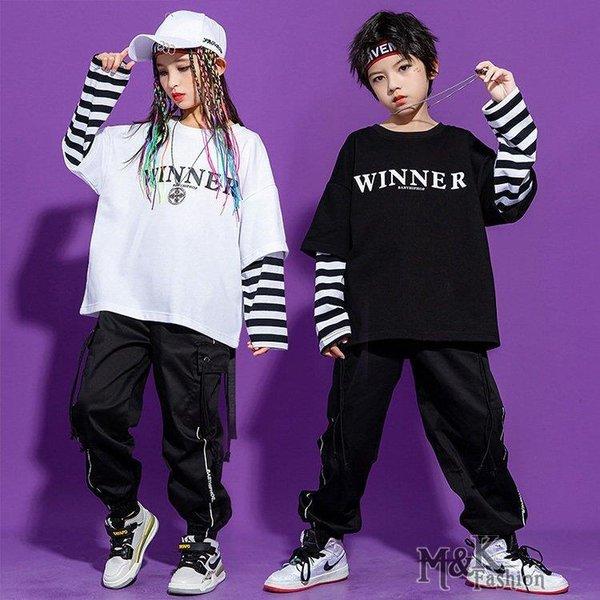 キッズ ダンス衣装 ヒップホップ パーカー 長袖 男の子 女の子 HIPHOP 子供 ダンスウェア ...