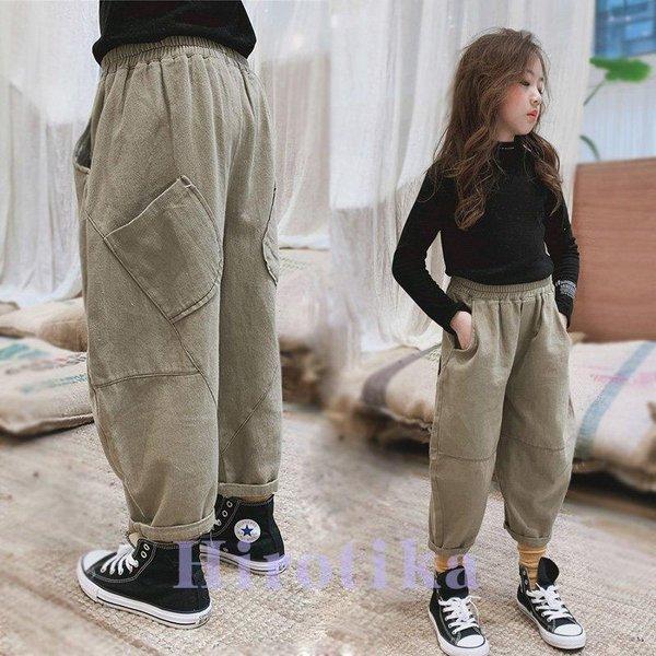 子供服 キッズ ロングパンツ デニム サルエルパンツ ジーンズ ジーパン女の子 ジュニア 韓国こども...