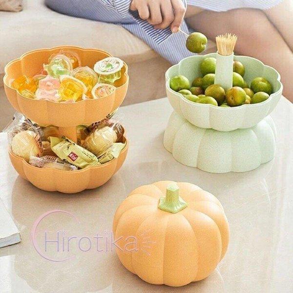 お菓子入れ かぼちゃ型 フルーツ皿 フルーツバスケット フルーツボール 菓子器 皿 果物かご 果物 ...