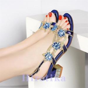 サンダル レディース 靴 30代 40代 美足 キラキラ ダイヤモンド オシャレ シューズ歩きやすい 宴会 演奏会 3色 33-41