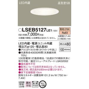 Panasonic（パナソニック） LSEB5802LE1 60形φ75 拡散 小口径ダウン