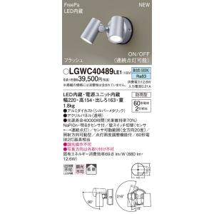 法人様限定】パナソニック LGWC40489 LE1 LEDスポットライト 屋外用 壁