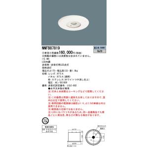 パナソニック　NNFB87819　LED非常用照明器具 クリーンルーム向け 天井埋込 電源別置型 非常用専用型 LED中〜特高天井用（6〜16m） パネル付 昼白色【受注品】｜e-dennet