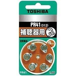 東芝 補聴器用空気電池 6個パック PR41V 6Pの商品画像