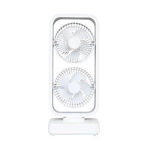トップランド TOPLAND 扇風機 ミニサイズ コンパクト ホワイト 白 どこでもFAN コードレスコードレスダブル SF-DFW10WT