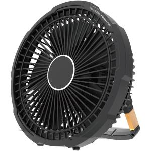 トップランド TOPLAND 卓上扇風機 コードレス タフ FAN 防水 ラバーボディ 風量調節3段階 多目的スタンド ブラックSF-TF10BK