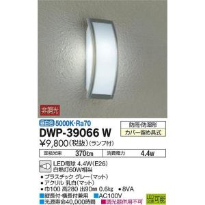 大光電機 ポーチライト DWP42411Y 電球色 白熱灯60W相当 工事必要