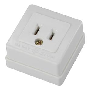 オーム電機 角型コンセント 1口 [品番]00-8070