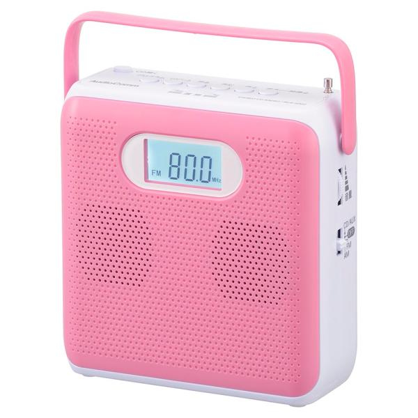 オーム電機　RCR-600Z-P　AudioCommステレオCDラジオ AM/FMステレオ ピンク ...