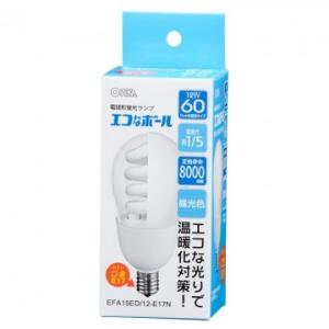ELPA 電球形蛍光ランプ 60W形 口金直径26mm 昼光色 EFA15ED/11-A061H ggw725x 51OHTeDy4+L._AC_UF350,