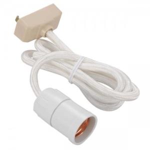 オーム電機 HS-L26SHS/W コード付ソケット 引掛シーリング E26用 白 04-6252 HSL26SHSW