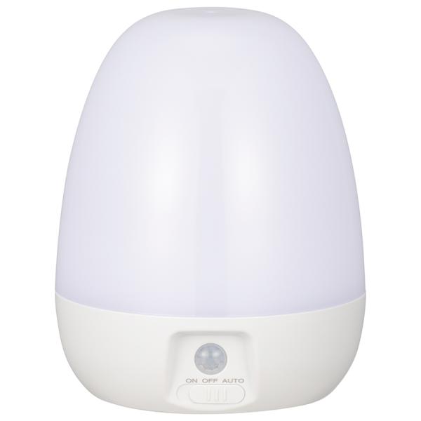 オーム電機　NIT-BLA6JE-WN　LEDナイトライト 明暗+人感 屋内用 80lm 電池式 [...