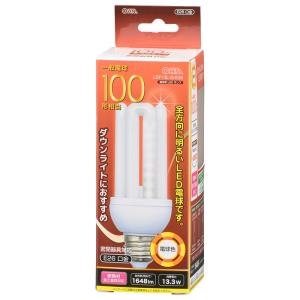 オーム電機 LED電球 D形 E26 100形相当 電球色 [品番]06-1686 LDF13L-G-E26