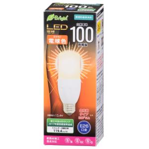オーム電機  LED電球 T形 E26 100形相当 電球色 [品番]06-3127  LDT13L-G IS20