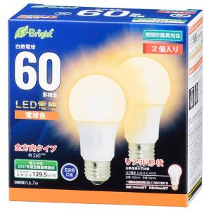 LED電球 AG27 オーム電機 LDA7L-G 2P