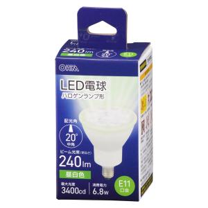 オーム電機　LDR7N-M-E11 5　LED電球 ハロゲンランプ形 E11 中角タイプ 6.8W 昼白色 [品番]06-4729