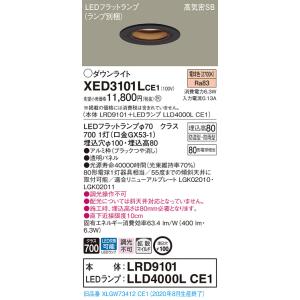 【法人様限定】パナソニック  XED3101LCE1  LED軒下用ダウンライト 埋込穴φ100 浅...