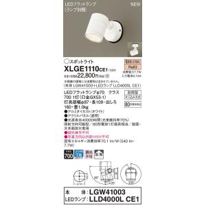 【法人様限定】パナソニック　XLGE1110 CE1　LEDスポットライト 屋外用 天井・壁直付 拡...