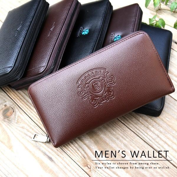 サイフ 長財布 ラウンドファスナー 小銭入れ 財布 ウォレット メンズ 【メール便送料無料】【180...