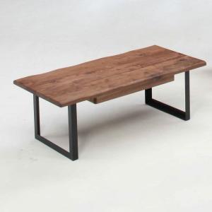ローテーブル センターテーブル リビングテーブル 引き出し 木製 120 ウォールナット ドゥエラー CT-SB-71 (MS)｜e-dollar