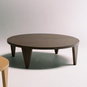 折りたたみ テーブル ローテーブル リビングテーブル 座卓 円卓 オーク ブラウン 105 トゥギャザー 105-R (MS)