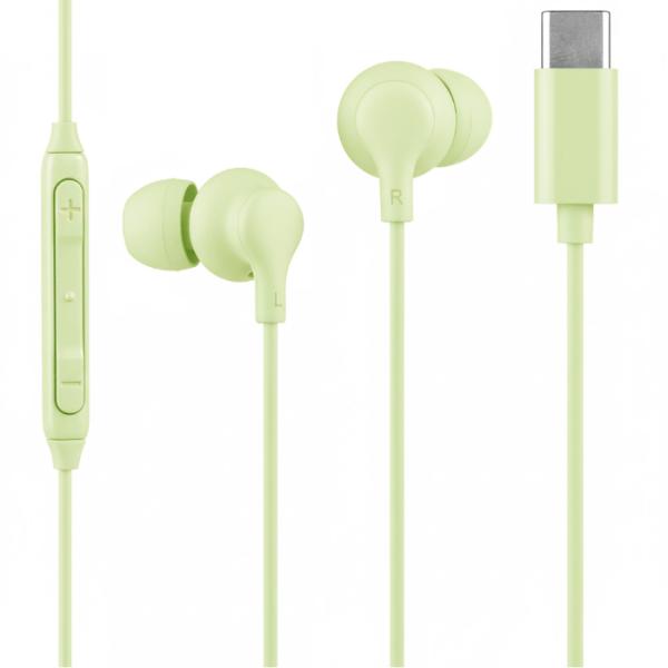 air-J Smoony TypeC接続イヤホン グリーン 【HA-ES48 GR】 イヤフォン カ...
