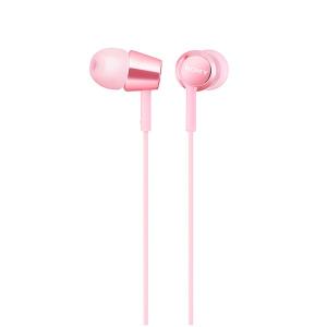 スマートフォン用 リモコン マイク付き 有線 イヤホン SONY ソニー MDR-EX155AP P ピンク｜e-earphone