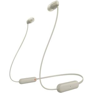 SONY WI-C100 CZ ベージュ ワイヤレス イヤホン Bluetooth マイク付き｜e-earphone