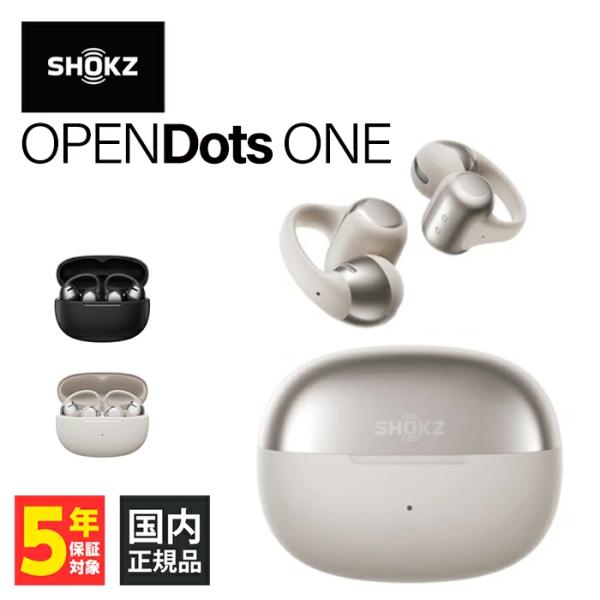 Shokz OpenDots ONE Grey ワイヤレス イヤホン イヤーカフ型 耳を塞がない オ...