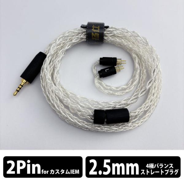 Yongse Ag8 2.5mm-2Pin イヤホンケーブル リケーブル 2.5mm バランス接続 ...