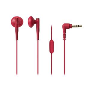audio-technica オーディオテクニカ ATH-C200iS RD レッド インナーイヤー型 リモコンマイク付き イヤホン