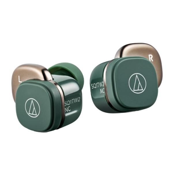 audio-technica ATH-SQ1TW2NC GR フォレストグリーン 完全ワイヤレスイヤ...