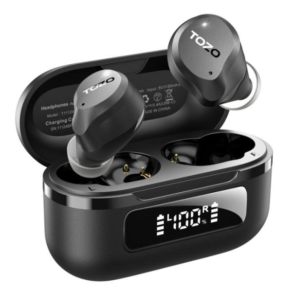 (9月末頃発売予定) TOZO AeroSound ブラック【TZ-T11124BK】ワイヤレスイヤ...
