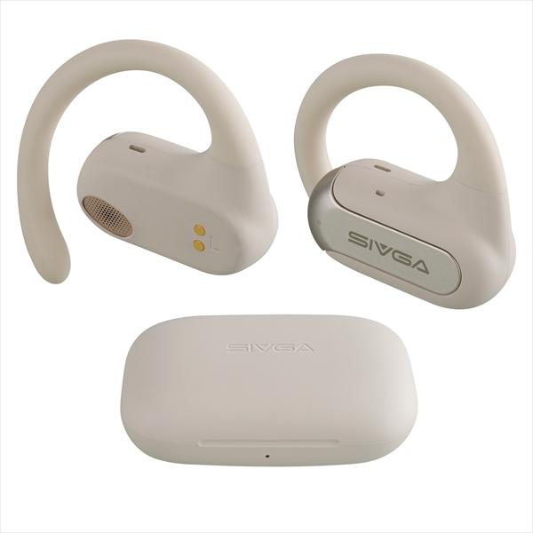 SIVGA　SO2 ホワイト 耳を塞がない ワイヤレスイヤホン Bluetooth ブルートゥース ...