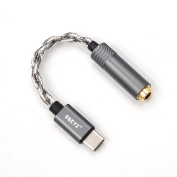 BQEYZ Lin（Type-C to 4.4mm ケーブル） 変換アダプター USB オーディオア...