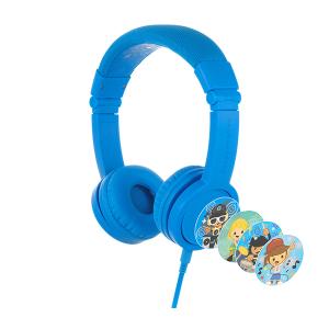 子供用 折りたたみ ヘッドホン ONANOFF オナノフ BuddyPhones Explore+ Foldable with Mic Blue ブルー マイク付き 通話可能｜e-earphone