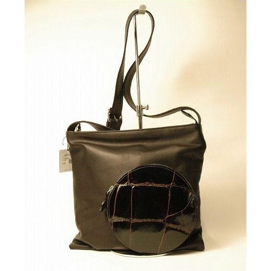 ショルダーバッグ レディースバッグ 日本製 日本老舗 リリー REAL MINDラージクロコ型押し牛...