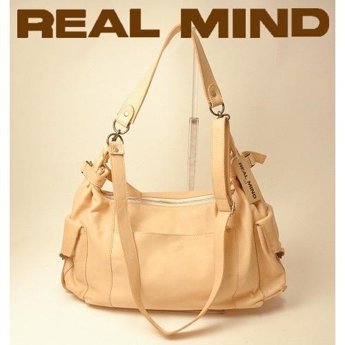 リアルマインド REAL MIND ショルダー バッグ メンズ レディース 馬革 日本製 生成りフォ...