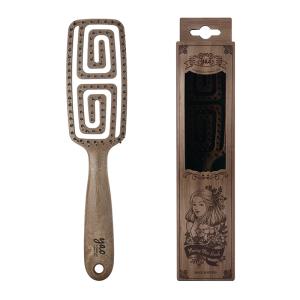 YAO ヘアブラシ 頭皮管理 絡みにくい ヘア管理 簡単に頭皮と髪のダブルケア ダメージヘアケア YAO ヘアブラシ ミニウッドライクWM